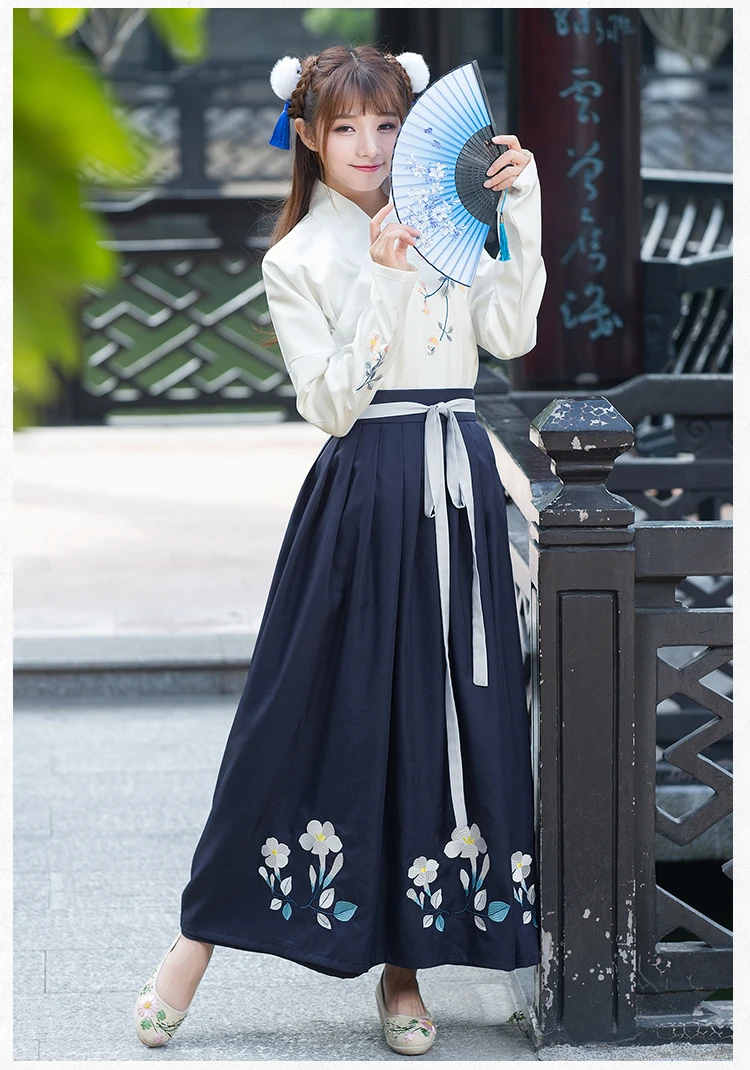 Details about   Chinese Ancient Traditional Hanfu Women Fusion Modern Hanbok Tang Dynasty Consum 